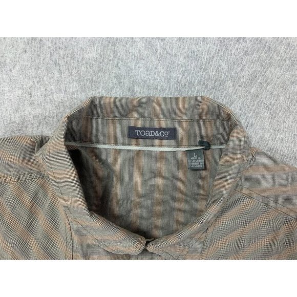 Toad & Co‎ Long Sleeve Button Down Shirt (Men's Large) Tan - Picture 3 of 11